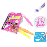 Stylos marqueurs gonflables colorés amusants pour enfants, feutres de coloriage à pointe feutre, marqueurs à air comprimé amusants pour les jeux d'art et de peinture pour enfants