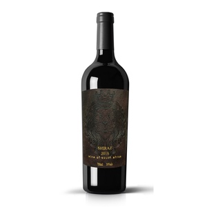 Custom Leather Patch PU Label Wine <b>Bottle</b> <b>Sticker</b> Red Wine Vintage Label with Embossed Special Leather - Product Image 2
