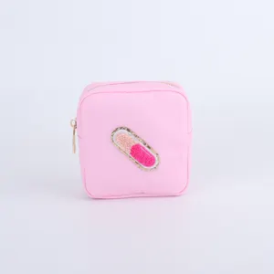 Wholesale Eco Friendly Nylon Medicine Accessories Travel RX Embroidered Bag Small Pouch Bag Waterproof Bag