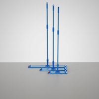 Serpillère à poussière en aluminium 40 cm en microfibre rechargeable avec système d'essorage par basculement