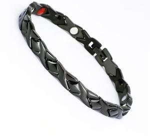 سوار مغناطيسي من الفولاذ المقاوم للصدأ مع حجر الطاقة - أساور عصرية مطلية باللون الأسود للرجال والنساء كهدية للذكرى السنوية - Product Image 5