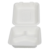 Canne à sucre à clapet maison compostable canne à sucre jetable conteneur alimentaire conteneur écologique Bagasse bol à clapet