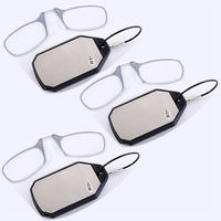 Lunettes de lecture miniatures sans monture pour sports de plein air avec pince-nez, lunettes presbyopes portables pour le camping et la randonnée