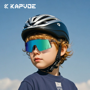 Kapvoe Children Polarized Cycling Sunglasses Full Rim <b>Adjustable</b> <b>Strap</b> Windproof Outdoor Sports Eyewear - Product Image 1