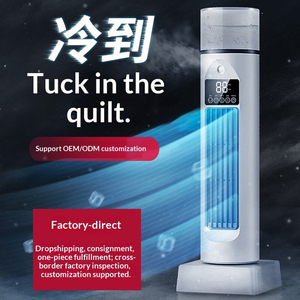 Leafless Spray <b>Fan</b>, Household Desktop Tower Air Conditioner Cooling USB Swivel <b>Fan</b> Bladeless Design Ensures Safety and Eliminate - Product Image 2