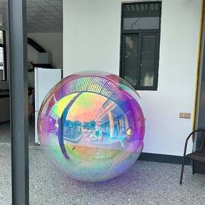 Palla a Specchio Gonfiabile Iridescente in PVC a Doppio Strato Sospesa per Decorazioni di <span class=keywords><strong>Capodanno</strong></span>, Photo Booth e Pubblicità - Product Image 6