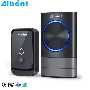 Aibenブランドスマートワイヤレスドアベル防水300MレンジEU UK USAUプラグデジタルリングチャイムバッテリードアベル