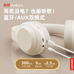Casque sans fil Lenovo Thinkplus Th10 avec haut-parleurs de 40 mm, design supra-auriculaire, ajustement confortable, casque de jeu - Product Image 4