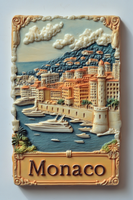 Haute qualité personnalisé petit aimant de réfrigérateur en résine 3D effet de soulagement Monaco Souvenir de voyage bon pour un usage domestique