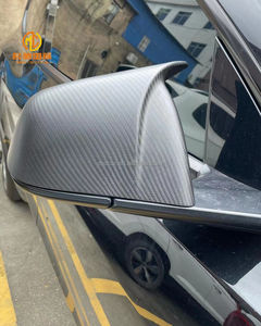 Coque de rétroviseur latéral en fibre de carbone de style corne pour <span class=keywords><strong>Tesla</strong></span> Model <span class=keywords><strong>3</strong></span> Model Y - Product Image 3