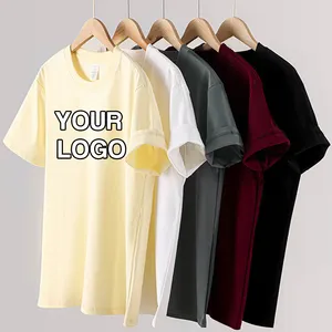 Camiseta de moda personalizada de alta qualidade 100% algodão casual masculina com estampa personalizada