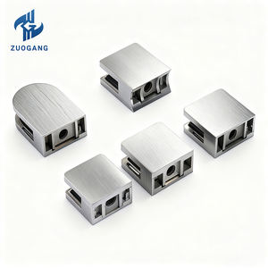 Soporte de Vidrio para Barandilla Ajustable de Acero Inoxidable 304, Abrazadera de Vidrio Moderna para Terraza, Soporte de Vidrio en D Pequeño para Vidrio de 8-10 mm - Product Image 3