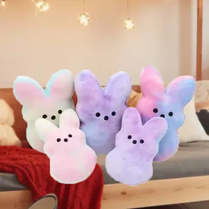 Colorful Easter Children's Plushies Peep Rabbit Plushies Cute Easter Children's Gifts Used for Easter Party Decorations