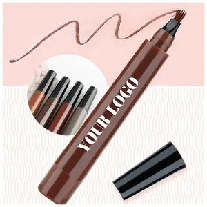 Custom Waterproof Eyebrow Pencil Private Label Brow Tint Pen Makeup Applicator Fine Sketch Liquid Long Lasting Eyebrow Enhancers