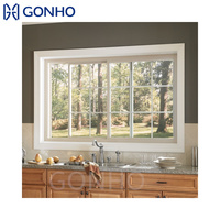 GONHO Antivol Taille Standard Double Vitrage Grille Intérieure Conception Nettoyage Facile Fenêtre Coulissante Portes et Fenêtres en Aluminium