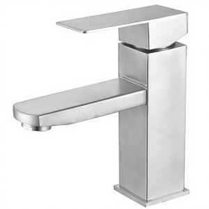 Rubinetto SANIVITAL <span class=keywords><strong>in</strong></span> <span class=keywords><strong>Acciaio</strong></span> Inox <span class=keywords><strong>per</strong></span> Lavabo <span class=keywords><strong>Bagno</strong></span>, Monocomando Acqua Calda e Fredda - Product Image 1
