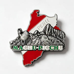 Proveedor de Imanes Personalizados para Refrigerador, Imán de Aleación de Zinc con Forma de Mapa de Machu Picchu, Perú, Regalo de Viaje - Product Image 4