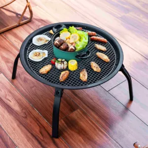 Garden Patio Fire Pit Barbecue Furniture Portable Square Metal Fire Pit For Outdoor Camping