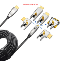 Câble HDMI optique actif AOC 4K, connecteur détachable 2 ports AM vers DM Micro HDMI HD 4K 60Hz, fibre optique HDTV