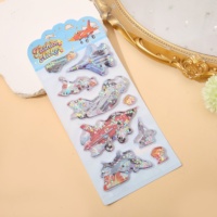 Autocollants de récompense pour enfants de maternelle, motifs de transport de dessins animés, autocollants à remplir d'eau et de sable pour la décoration de journaux DIY
