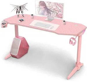 Germany hot Ergonomic Supplier zhejiang gaming desk pink gaming desk for pc strong iron leg holds up to 180 lbs apply office
