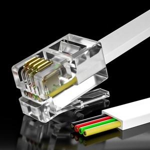 Connettore Modulare RJ11 94V0 4P4C 4P2C 6P4C per Cavo Telefonico, Placcato in Oro, Testa in Cristallo, Resistente per Trasmissione Voce e Dati - Product Image 4