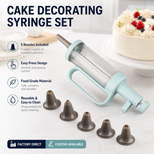 <span class=keywords><strong>Mision</strong></span> - Juego de Herramientas para Decorar Pasteles de Plástico Ecológicas Multifuncionales, 6 Boquillas, Pistola para Galletas, Logotipo Personalizado OEM/ODM - Product Image 1