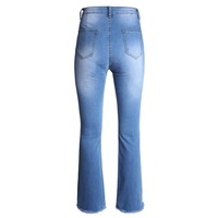 Pantalon cargo à jambes larges pour femme, en jean denim personnalisé