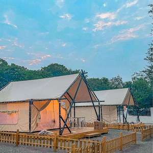 5*<span class=keywords><strong>9</strong></span> 최고 판매 스퀘어 사파리 텐트 조립식 야외 럭셔리 호텔 텐트 스틸 프레임 워크 글램핑 텐트 판매 - Product Image 1