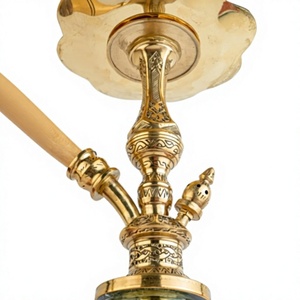 Cachimba Compacta de Latón Khalil Mamoon Shika Mini Tryon Egipcia al por Mayor - Set Completo con Base en Forma de Lágrima - Product Image 2