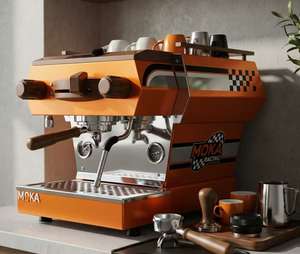 Cafetera Comercial Italiana MOKA Serie Especial con Estándar Profesional de Café y Juego de 6 Piezas de Nogal - Product Image 6