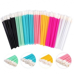 Applicateur de brillant à lèvres jetable, brosse creuse en nylon floqué, applicateur doux pour rouge à lèvres, outil de maquillage, applicateur de brillant à lèvres en vrac - Product Image 1