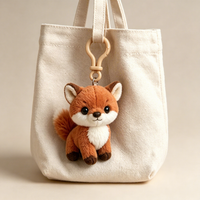 Porte-clés personnalisé en peluche douce avec personnage animal mignon, mascotte sur mesure avec impression de logo pour événements marketing