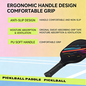 Raquette de pickleball professionnelle en fibre de carbone brute, surface texturée pour un spin maximal, légère pour les joueurs amateurs et professionnels - Product Image 2