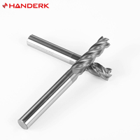 HANDERK OEM disponible, Fraise à queue carrée en carbure cémenté HRC45 à 4 dents pour fraisage latéral de l'acier