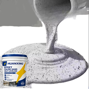 Revêtement <span class=keywords><strong>de</strong></span> sol en marbre liquide autolissant, résistant à la pression, en époxy, avec sable coloré, imperméable et fini pierre. - Product Image 2