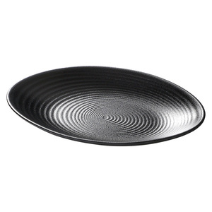 Kaboya Melamine <b>Plates</b> Rectangle <b>Black</b> Commercial Party Dishes - Product Image 5