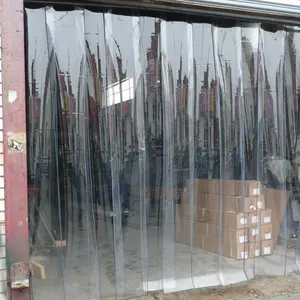 Porte d'hiver anti-poussière industrielle en plastique polaire PVC bande rideau extérieur transparent pvc rideau