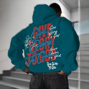 Sudadera con capucha extragrande y corte cropped personalizado, de felpa francesa de 500 g/m² con estampado puff, capucha grande y peso pesado - Product Image 5