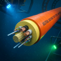 Cable de conexión para ROV de flotabilidad neutra PrimePro |   Para Enlace Híbrido Submarino Reforzado |   Robot Submarino con Fibra Óptica para Señalización de Energía IP68