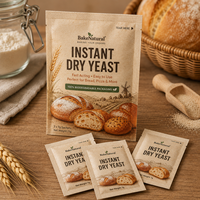 Sachets personnalisés imprimés compostables pour levure – Emballage biodégradable pour levure sèche instantanée et poudre de levure nature