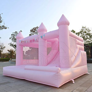 Château gonflable personnalisé bleu/rose pour enfants, maison <span class=keywords><strong>de</strong></span> jeu gonflable pour mariage et célébrations - Product Image 6