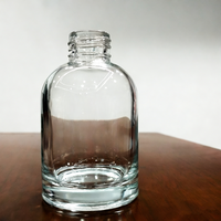Vente en gros de flacons de diffusion de parfum d'ambiance de luxe en verre givré de forme ronde de 100 ml et 150 ml