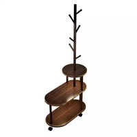 Lampe de chevet minimaliste moderne, porte-manteau, étagère de rangement intégrée, table d'appoint mobile, petite table basse, utilisation multi-espaces