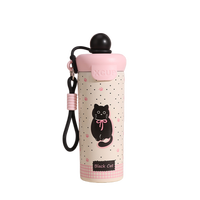 Bouteille isotherme en acier inoxydable avec balle flottante personnalisée, grande capacité, paille intégrée, isolation thermique 6-12 heures, pour étudiants et enfants