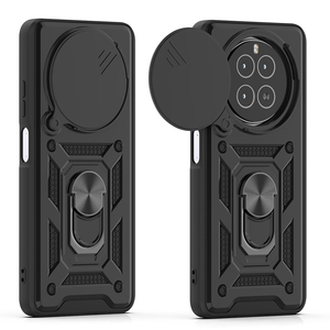 Funda Magnética Antigolpes con Diseño de Armadura de TPU+PC para Oppo <span class=keywords><strong>Realme</strong></span> 14 12 8 Pro con Anillo Soporte y Cubierta Deslizante para Cámara - Product Image 2