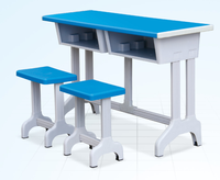Ensemble de mobilier scolaire pour enfants JUOU, table d'étude en plastique, chaises de bureau en métal, couleur au choix, design moderne pour la maison et la salle de classe