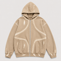 Felpa con Cappuccio da Uomo Personalizzata in Cotone e Poliestere, con Zip, Stampa Digitale 3D, per Palestra e Sport