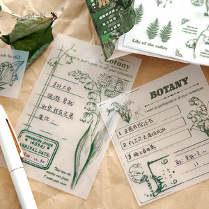 30 feuilles par paquet, notes autocollantes, série vintage, journal botanique vintage, fonds décoratifs DIY - Product Image 1