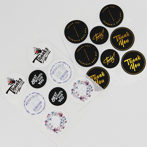 Nghệ thuật tùy chỉnh giấy nhãn không thấm nước Matt dán <span class=keywords><strong>logo</strong></span> công ty nhãn Vòng Cảm ơn bạn dán cho doanh nghiệp nhỏ - Product Image 2
